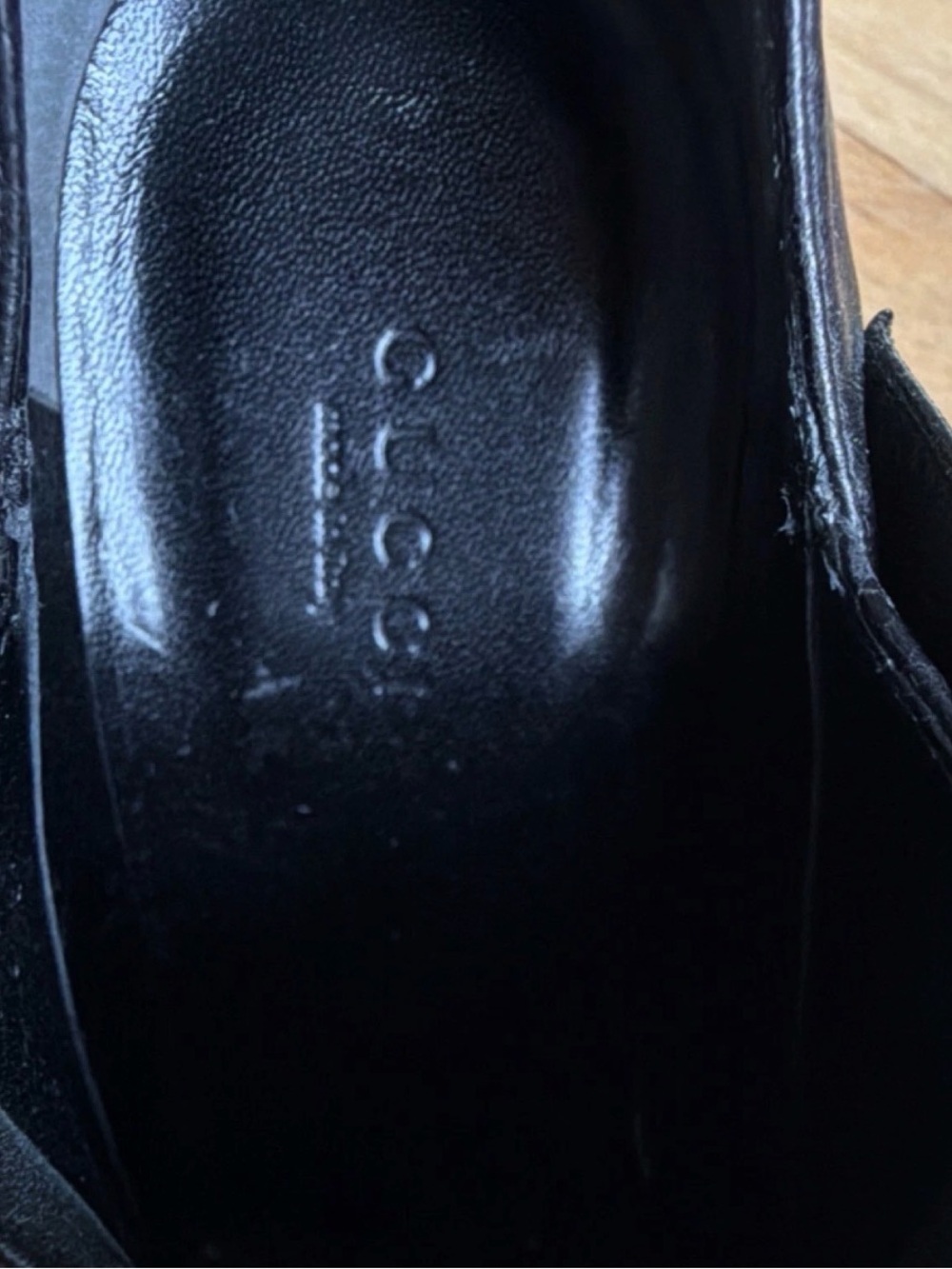 Gucci Black Leather Studded High-Heel Ankle Booties edgy, glam-rock - Picture 5 of 11